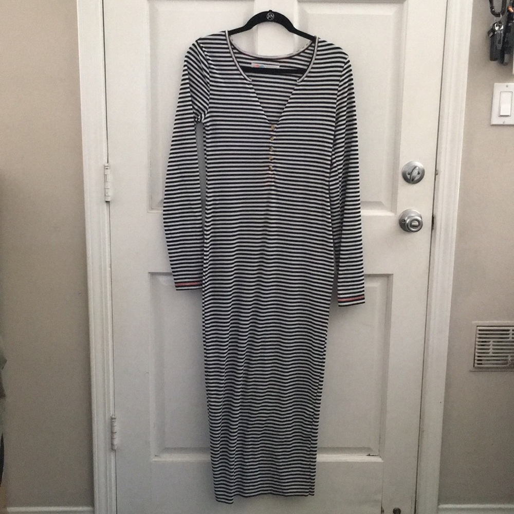 Free People Long Striped Dress